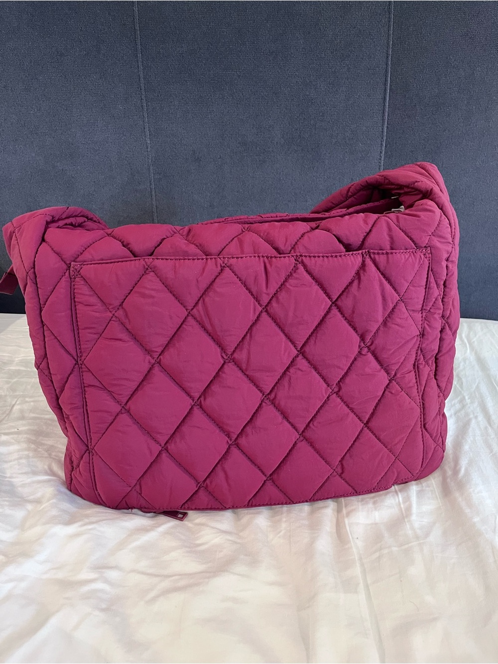 Poppy & Peonies Quilted Hobo in Berry Pink